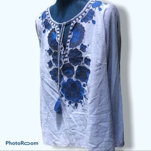 Boden | Blue Boho Blouse